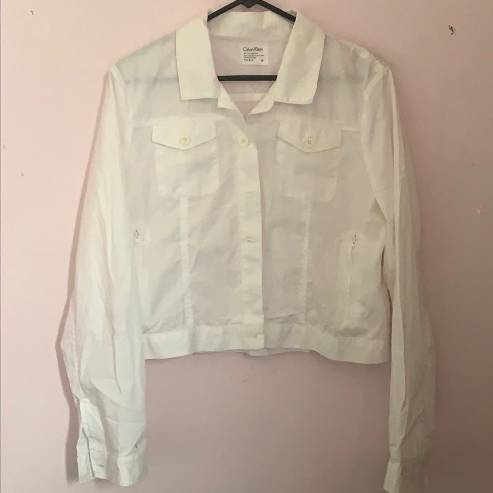 Calvin Klein white jacket NWOT
